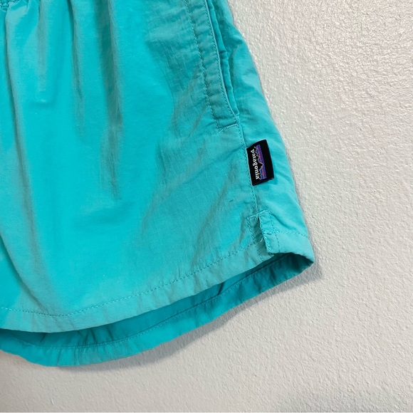 Patagonia Mid Rise Barely Baggies Nylon Teal Blue Athletic Shorts Size Medium - Picture 3 of 6